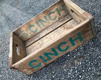 Vintage Rare 1966 CINCH Wood Soda Crate Columbus Ohio