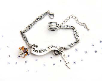 Bracelet Bead glass Lampwork once upon a time fairy tale