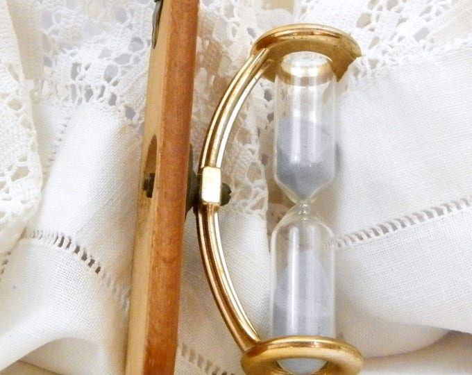 Vintage Mid Century Wall Hanging Swivel Glass and Wooden Egg Timer with Pale Blue Sand from France, Retro Kitchenware, 1960s Home Decor Vintage Mid Century Wall Hanging Swivel Glass and Wooden Egg Timer with Pale Blue Sand from France, Retro Kitchenware, 1960s Home Decor
