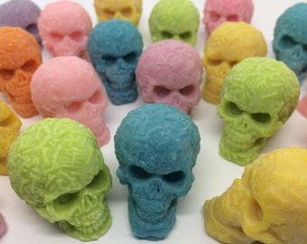 Skull Wax Melts x 20, Skull Candle, Day of the Dead, Sugar Skull, Gothic