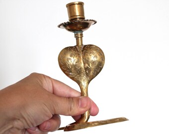 Vintage brass Cobra Candle holder / Brass Ornate Candle Holder / Vintage Brass Snake Candle Holder / Vintage / Brass Cobra Candle Holder