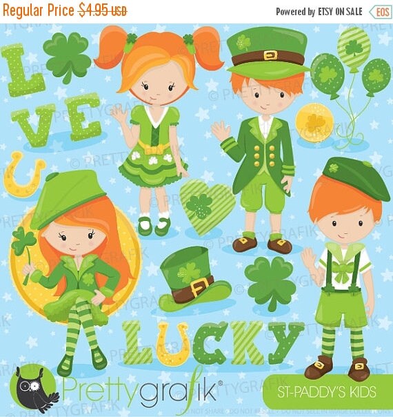 80% OFF SALE St-patrick's clipart commercial use, leprechaun vector graphics, digital clip art, digital images - CL816 Il_570xn