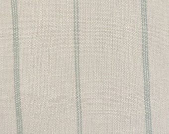 Ticking Stripe Linen Curtains, Farmhouse, Grain Sack, Richloom, Rustic, Bedroom, Living Room, Kitchen, 24" or 52" Wide, Color: Oatmeal Spa