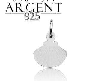 Shell shaped 15.3 X 11.7 mm 925 Silver Pendant