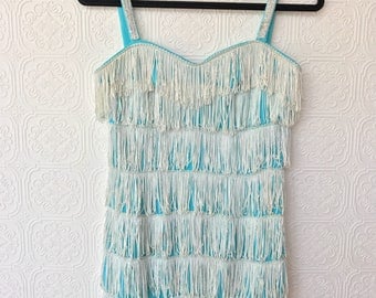 1960's Fringe Flapper Inspired Party Dress