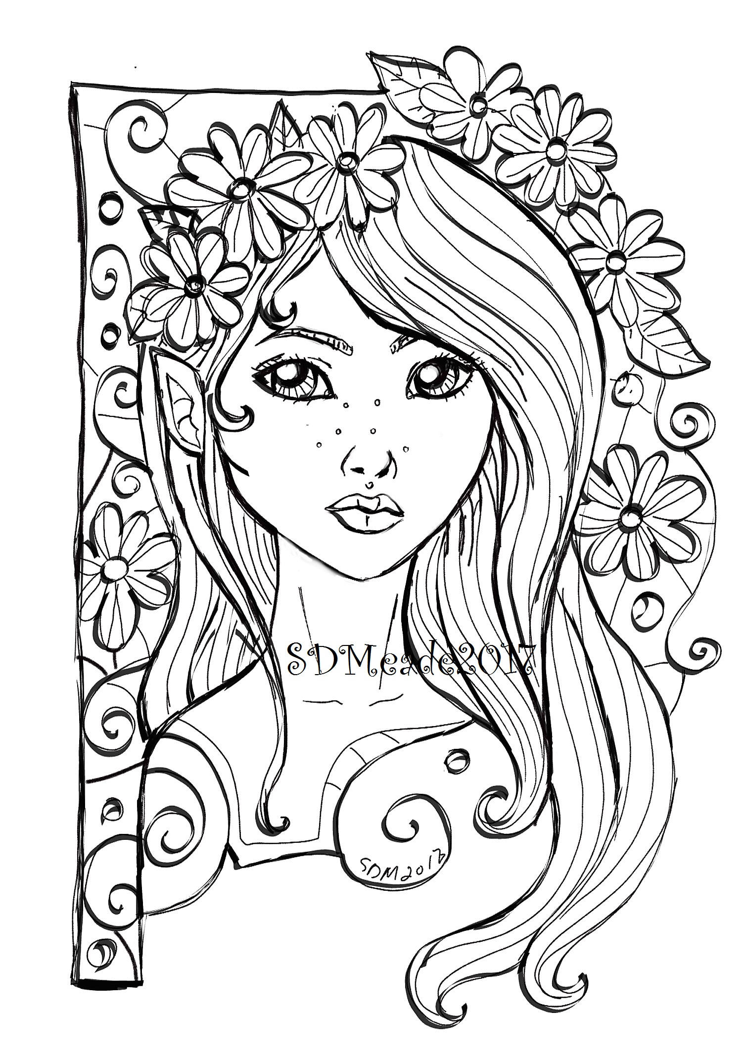 Elf Coloring Pages For Adults 4