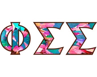 Phi Sigma Sigma decal sorority, PhiSig tablet decal, keyboard sticker, Multiple sizes available, Indoor / Outdoor 3 year rated vinyl