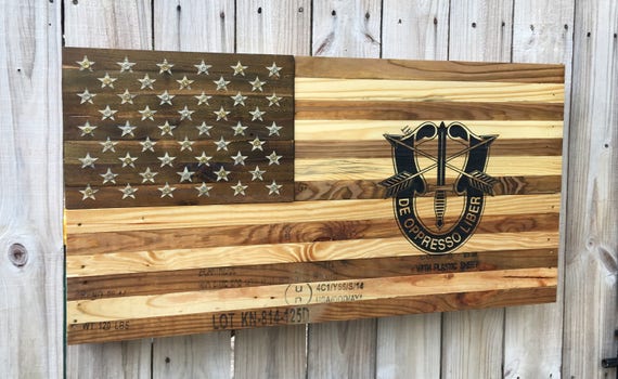 Concealed Gun Case/ Wooden American Flag Re-purposed from