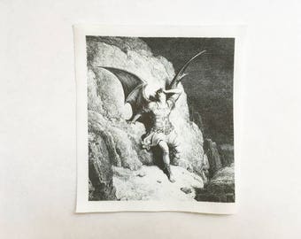 Super Dramatic Lucifer Patch - Gustave Doré illustration from Paradise Lost - Better to reign in Hell, than to serve in Heaven