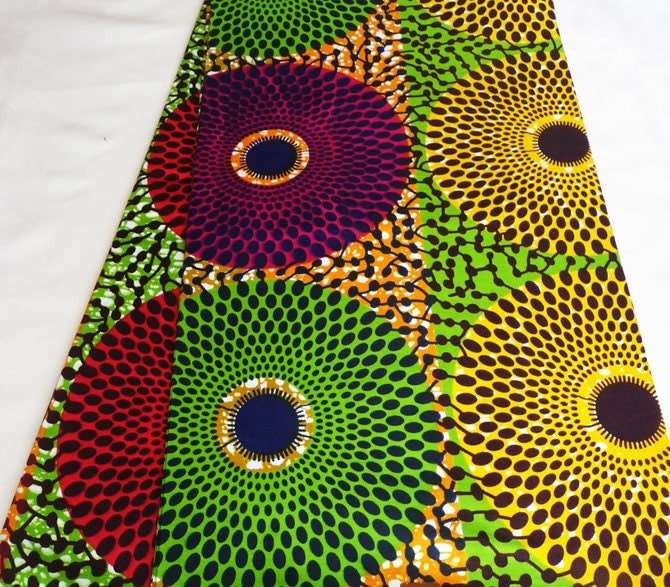 African Fabric per yard /Purple Print African Fabric /Ankara