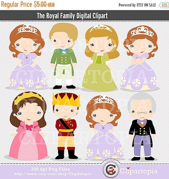 50% OFF SALE The Royal Family Digital Clipart for Personal and Commercial Use /INSTANT Download Il_570xn