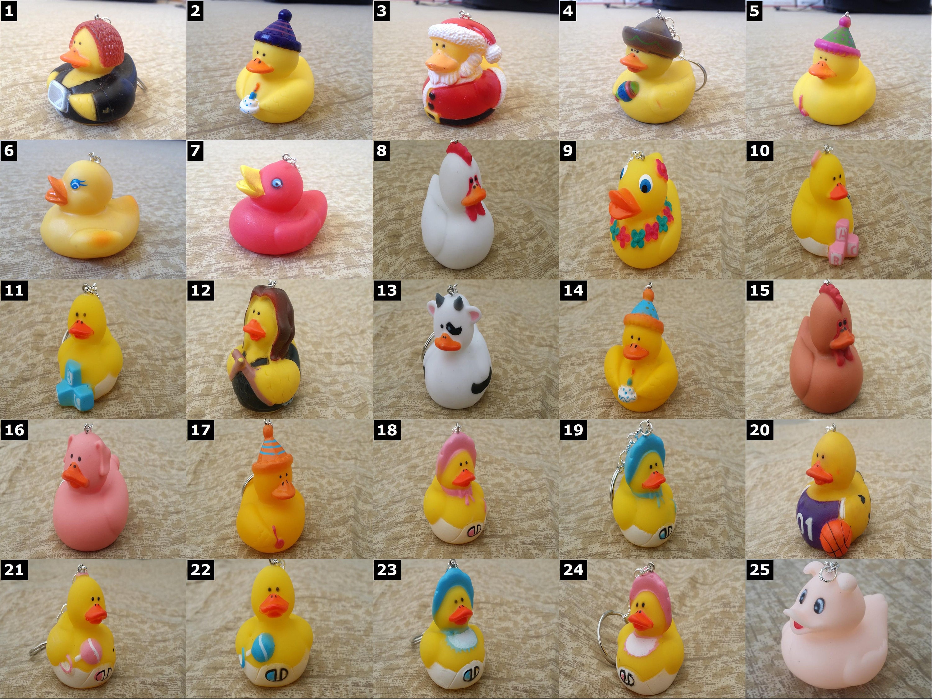 Cute Rubber Duck keychains SELECT ONE