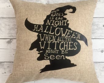 Halloween Pillow Cover, Witch