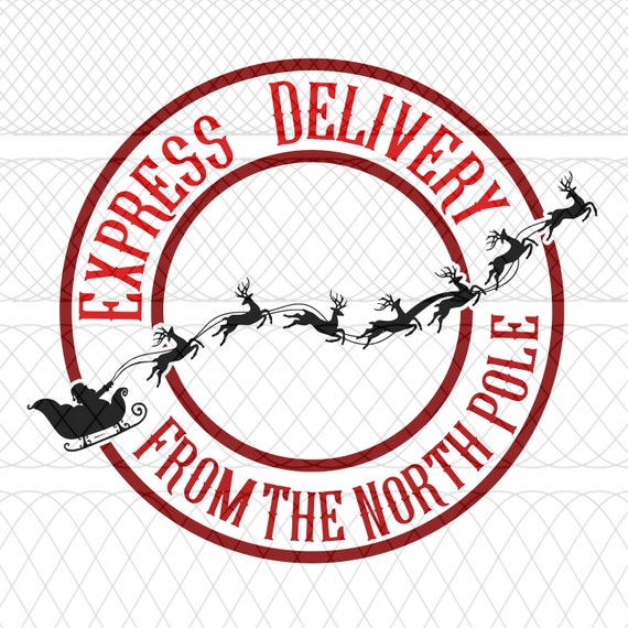 Download Express Delivery From The North Pole Seal SVG PNG and