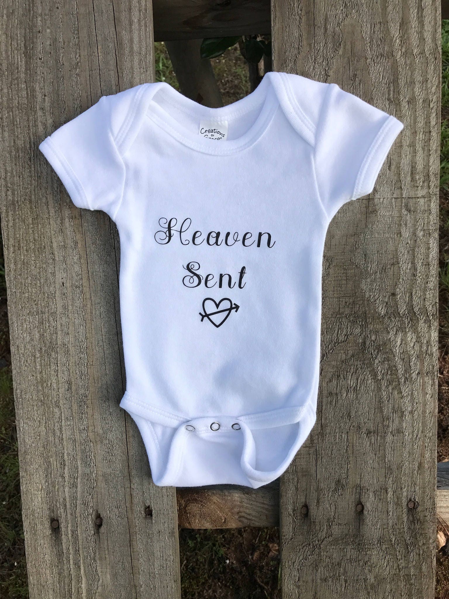 Cute Onesie Heaven Sent Onesie Baby Boy Baby Girl Baby