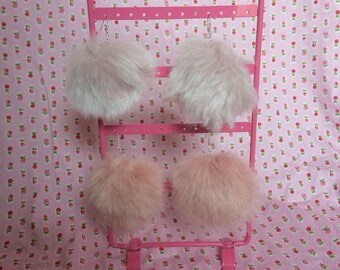 Puffball Earrings - Kawaii ~ Lolita ~ Harajuku