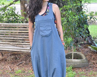 Funky Unisex Overalls, Pure Cotton Overalls, Loose Fitting, Handmade Maternity Trousers, Harem Jumpsuit, Men Baggy Overall