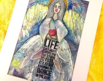 Angel - Mixed Media. Original art OOAK