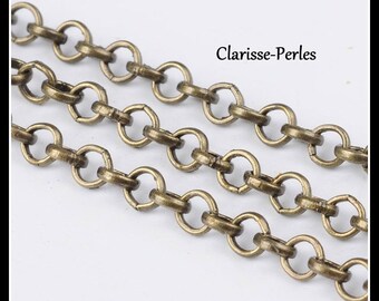1 meter round mesh chain jaseron color antique bronze 4mm, Jewelry Accessories
