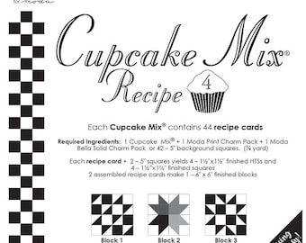 Cupcake Mix Recipe 4 by Miss Rosie's Quilt Co. - 44 recipe cards