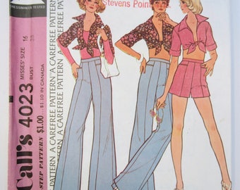 McCall's 4023 Misses' Top & Pants Sewing Pattern Size 16