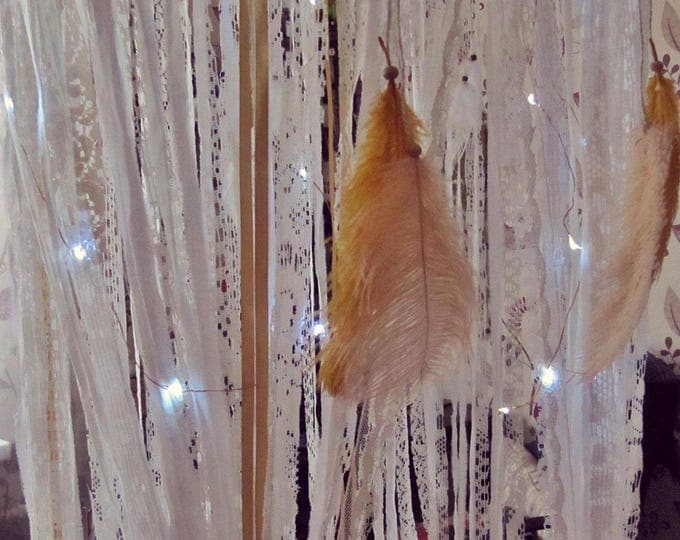 Bed Canopy With Lights - Crib Canopy LED Garland - Bohemian Bed Crown - Boho Nursery Decor - Glow In The Dark - Bed Tent - Boho Crib Canopy