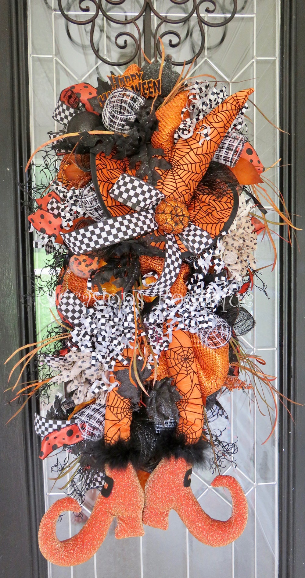 Halloween Swag Wicked Witch Wreath Halloween Door Swag
