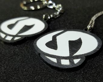 Team Skull Pokemon Laser Engraved Acrylic Pendant
