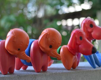 Vintage Tupperware Zoo It Yourself Toys Animal Toys Puzzle Elephant Dog