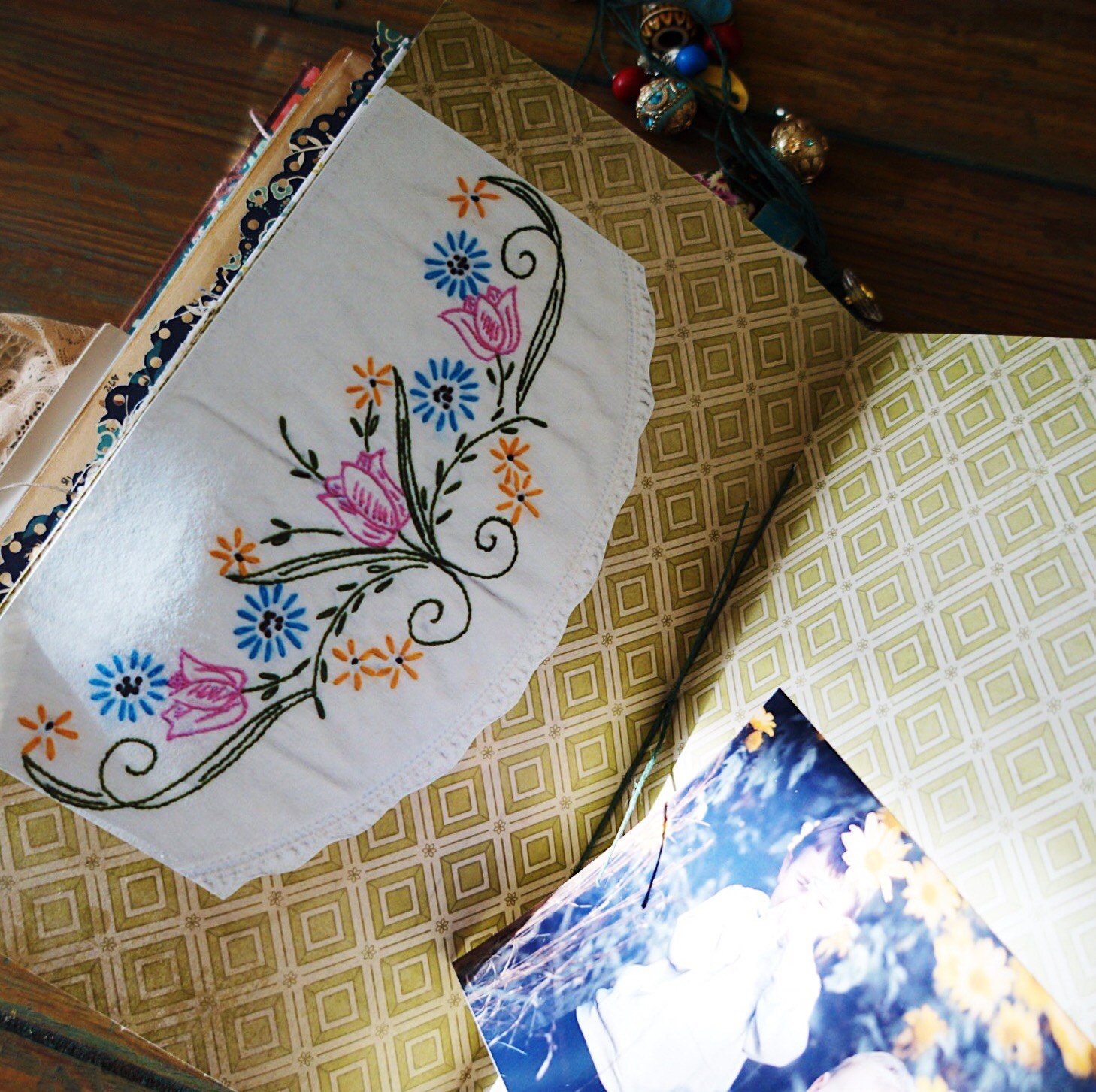 DIGITAL Vintage Linens Pack 05 Printable Paper Pack