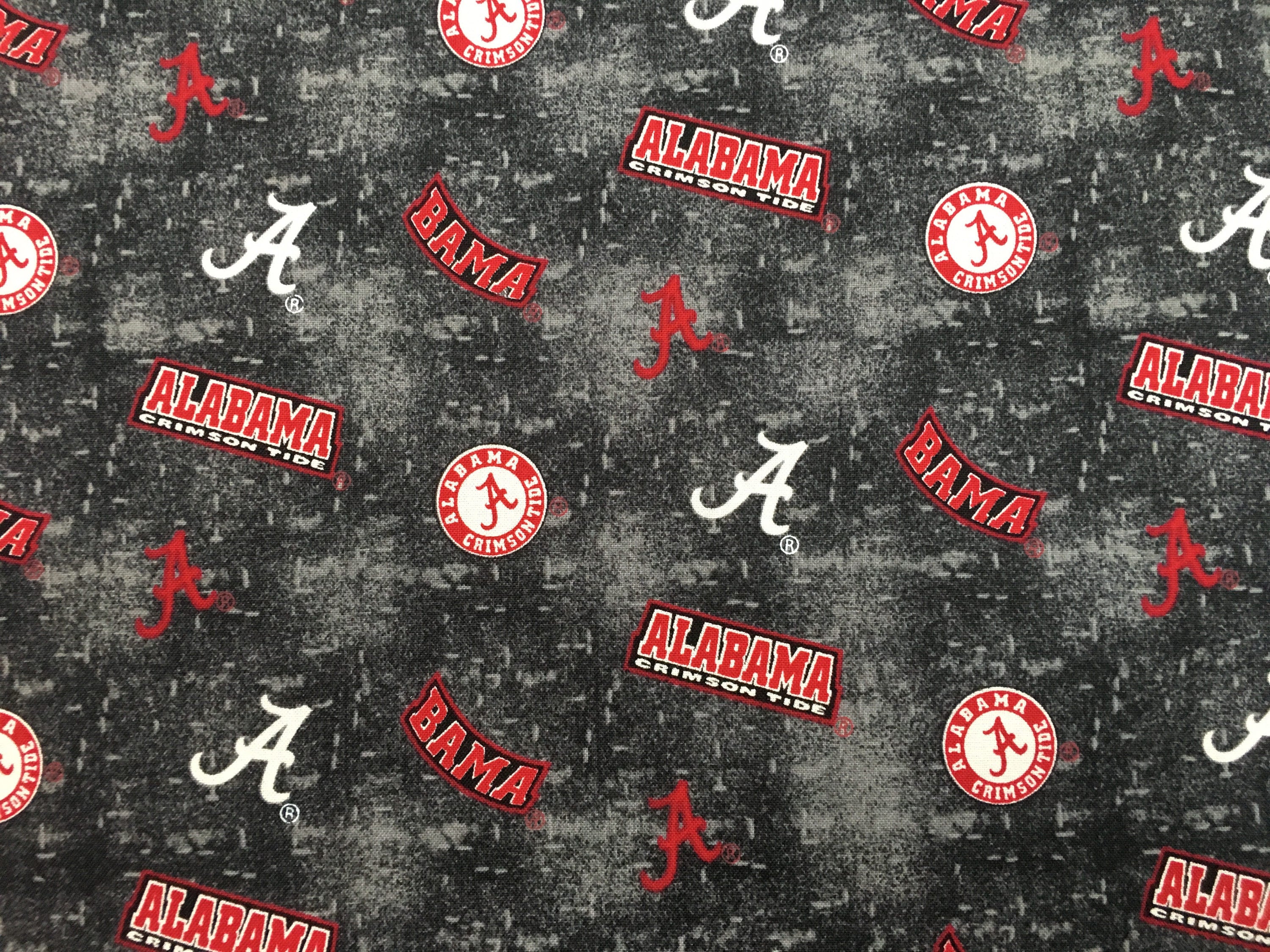 ALABAMA CRIMSONTIDE ncaa 45 Cotton Fabric By The Yard