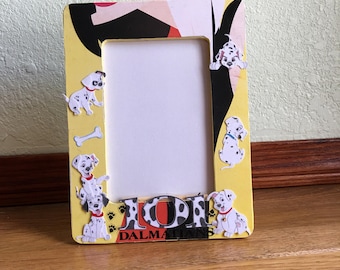 Picture frame -OOAK-Cruella DeVille inspired picture frame, Disney 101 Dalmation, housewares, frame, decor