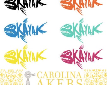Kayak Decal - Kayak Fishing Decal - Kayak Fishing - Yeti Decal - Yeti Sticker - Car Decal - Window Decal - Tumbler Decal - Tumbler Sticker