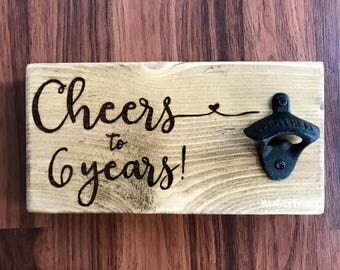 Anniversary gifts for men, Custom bottle opener, Wall mount bottle opener, Bottle opener, Beer bottle opener, Rustic beer opener, Wood sign