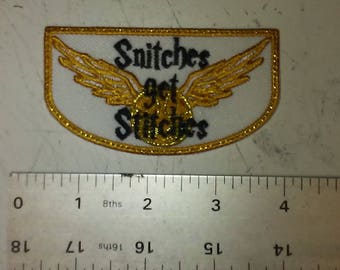 Snitches Get Stitches Harry Potter Embroidered Patch