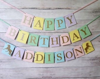 Unicorn Decorations, Unicorn Birthday, Unicorn Birthday Banner, Magical Unicorn Decorations, Unicorn First Birthday, Pastel Unicorn Decor,
