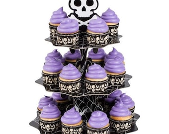 creepy skull halloween cupcake stand amazing fun and affordable cupcake holder for your ghoulish events - Halloween Cupcake Holder creepy skull halloween cupcake stand amazing fun and affordable cupcake holder for your ghoulish events - Halloween Cupcake Holder