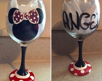 Minnie Mouse Wine Glass