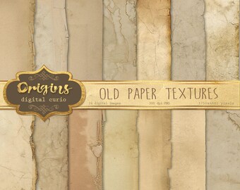 Old Paper Textures, vintage antique distressed aged paper backgrounds, grunge ripped edges, ancient digital printable scrapbook paper
