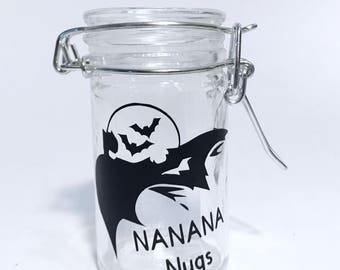 Batman stash jar for medical marijuana cannabis nug jug batman stash jar glass storage container stash jars with airtight secure locking lid