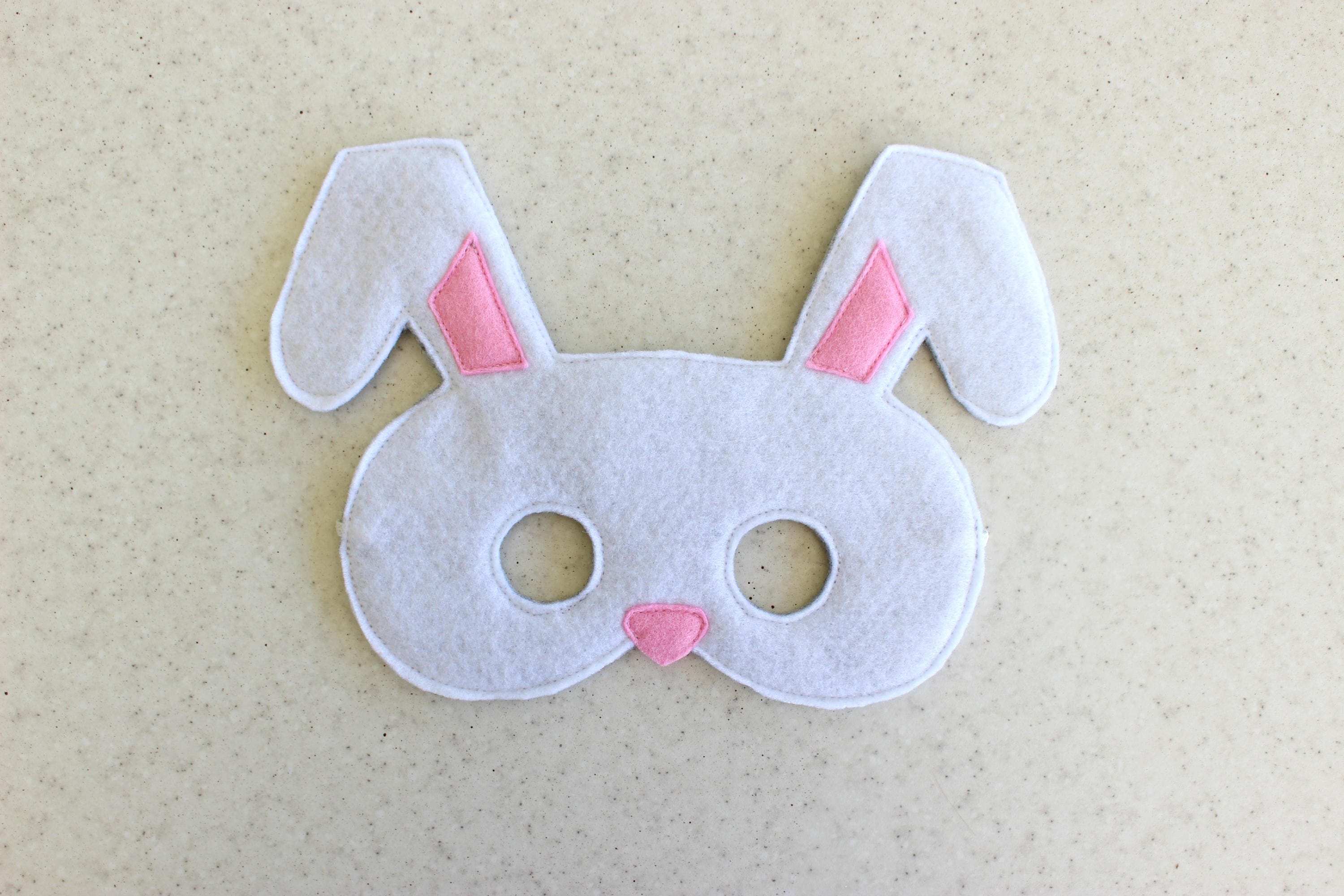 Bunny felt mask Kids dress up mask Children animal mask