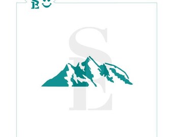 Mountain stencil | Etsy