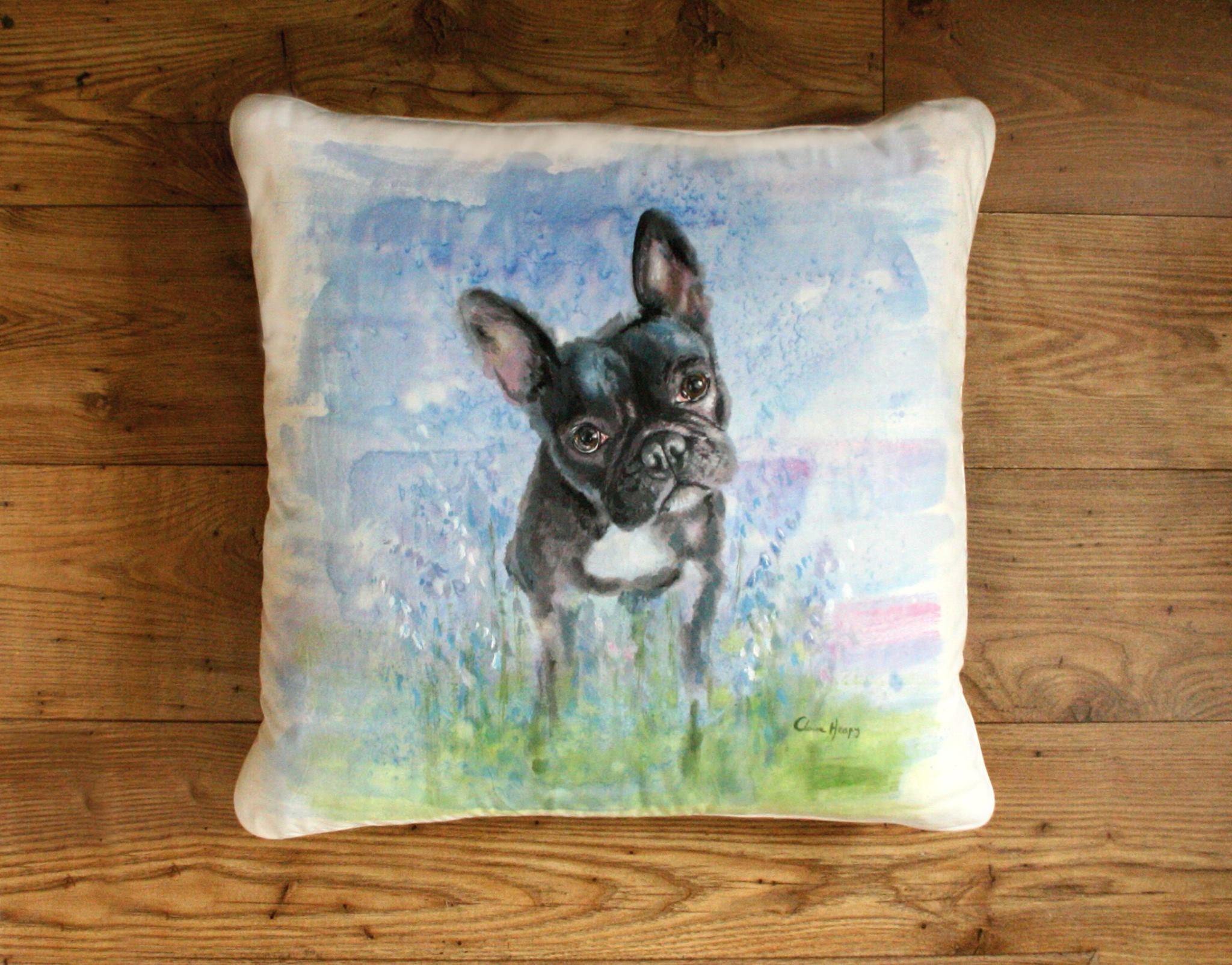 pet portrait cushion