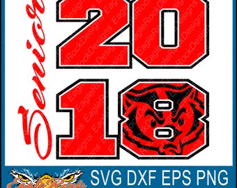 2018 Senior| Badger| SVG| DXF| EPS| Png| Pdf| Cut File| Senior| Graduation| Class of 2018| Vector| Silhouette| Instant Download