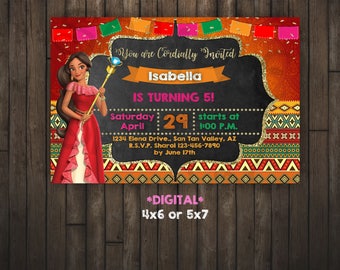 Elena of Avalor Invitation, Elena of Avalor Birthday