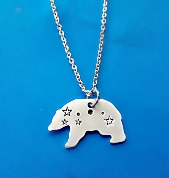 Ursa Major Constellation Necklace The Great Bear Hand