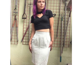 vintage high waisted pencil skirt