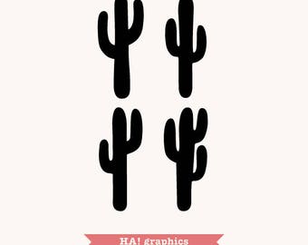 Cactus PNG, SVG and DXF Files - Succulent, Desert, Ethnic, Boho, Clipart, Vector, Instant Download