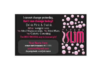 Plexus Slim Business Card, Plexus Swag, Business Card