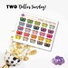 TWO Dollar Tuesday - Laundry Day Colorful Gold Glitter Baskets - Fold Clean Chores - 1 Sheet, 20 Stickers - Perfect for use in ANY Planner!